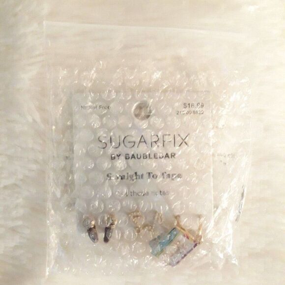 SUGAR FIX "STRAIGHT TO TAPE HIT THOSE NOTES" STATEMENT EARRING SET (Nickel Free) - Picture 4 of 6